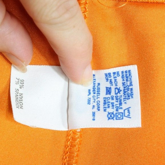 Vintage Russel Athletic Orange Nylon Spandex Pants Size XL - Picture 7 of 9